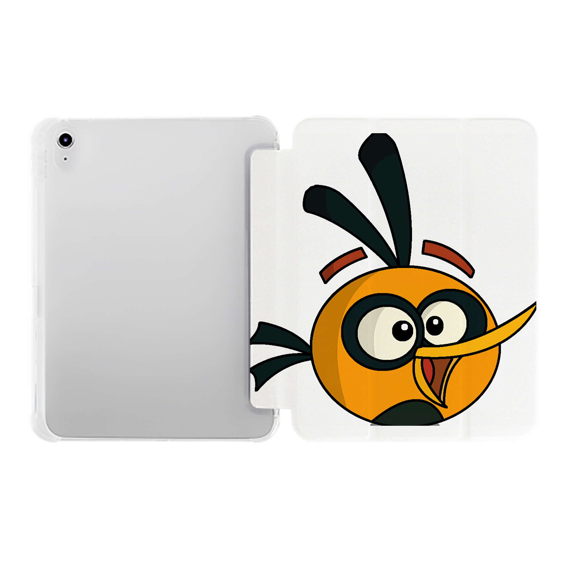 （画像用） Angry Birds アングリーバード IPad ケース ペン収納付き 三つ折りスタンド PUレザー×シリコン 対応機種9.5/10.5/10.9インチ